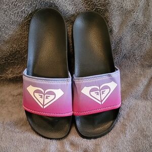 Roxy Women's Slide Sandals - Black and Pink